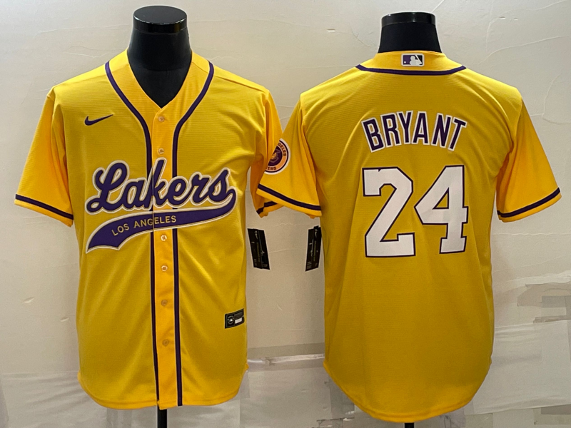 Nike 2023 Men Los Angeles Lakers #24 Bryant yellow NBA Jersey style 3->los angeles lakers->NBA Jersey